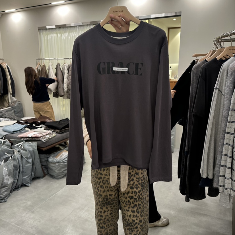 URBANSTORY/REMAKING東大門㊣代購女裝新款熱賣推薦長袖T恤Remaking/URBANSTORY長袖T恤圖色3