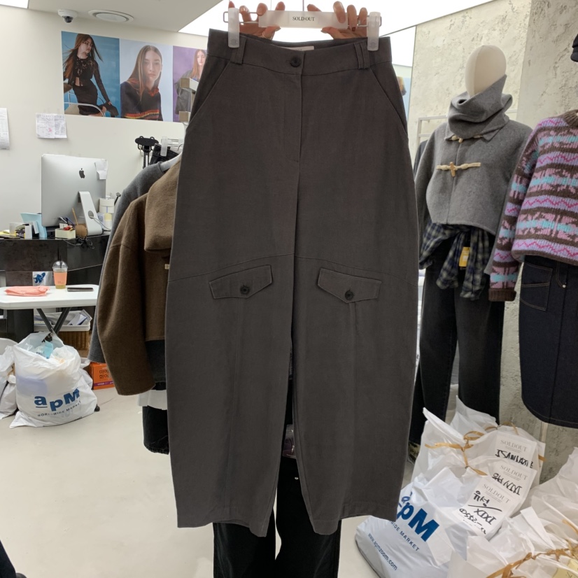 SOLD OUT韓國代購㊣女士新品職業25秋冬熱賣人氣休閑褲燈籠SOLD OUT休閑褲圖色2