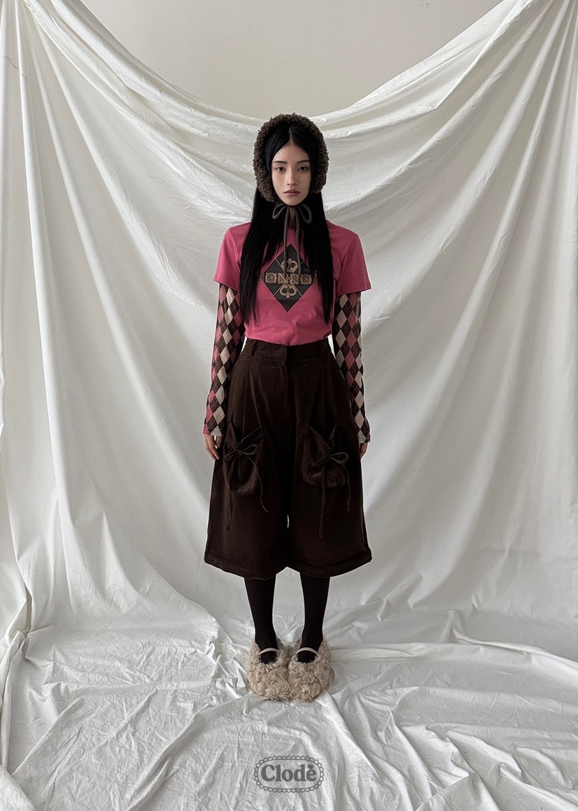 CLODE東大門㊣代購女裝新品職業真品熱賣休閑褲兩種穿法燈心絨CLODE休閑褲