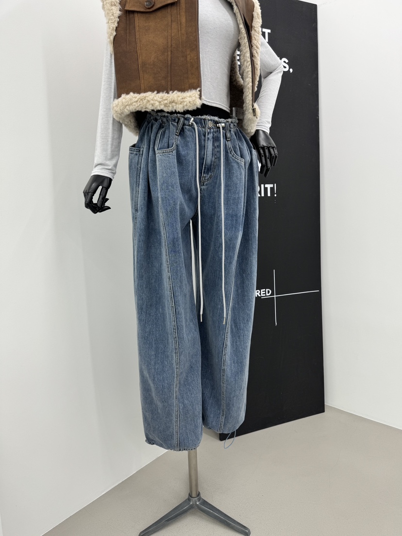 RED-A東大門㊣直郵女裝新品休閑推薦人氣真品25秋冬休閑褲系帶RED-A休閑褲