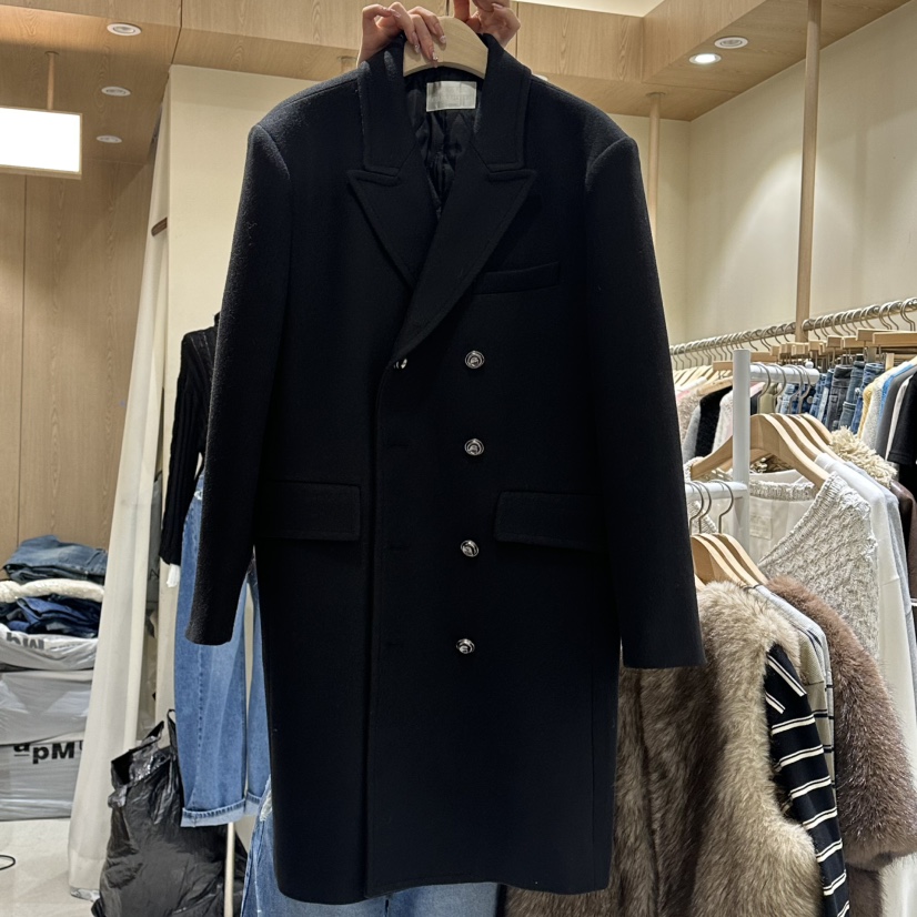 VINTAGE VIBE東大門㊣直郵女裝新品休閑推薦中長款大衣長款VINTAGE VIBE中長款大衣圖色2