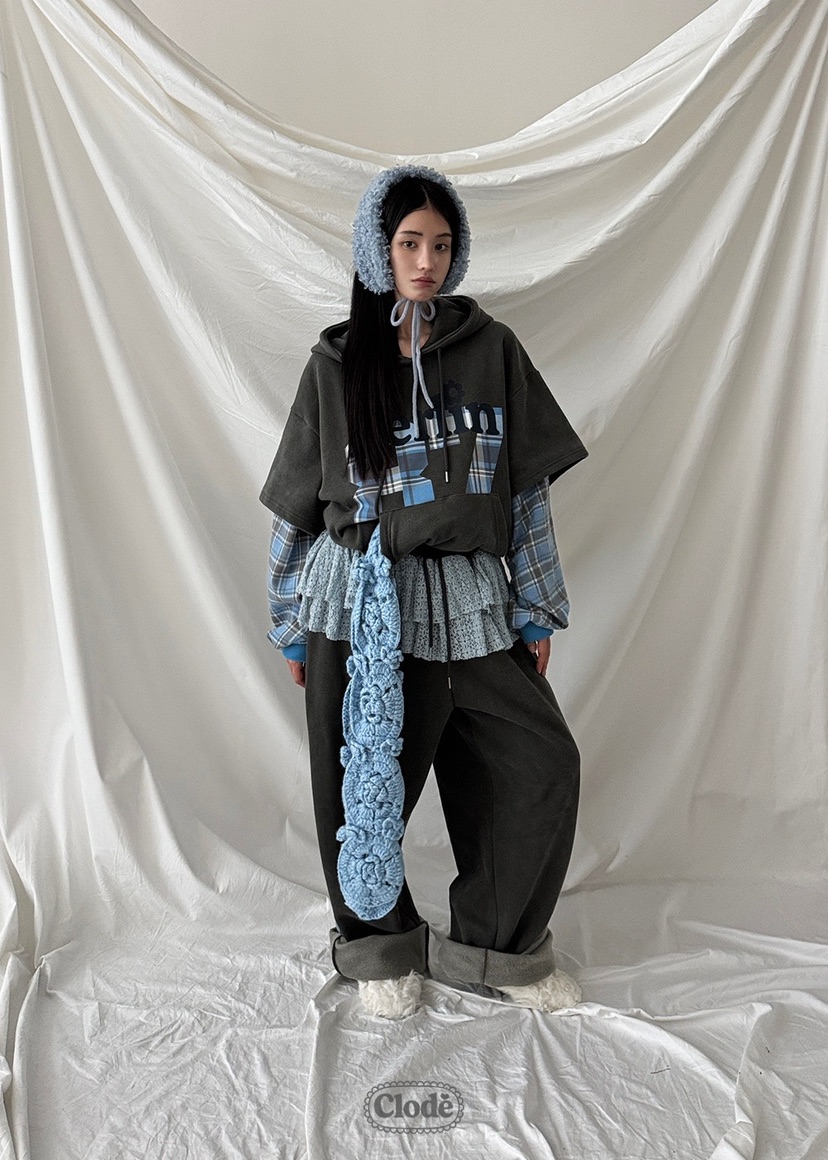 CLODE韓國代購㊣女士新品25秋冬熱賣推薦休閑人氣衛衣假兩件CLODE衛衣