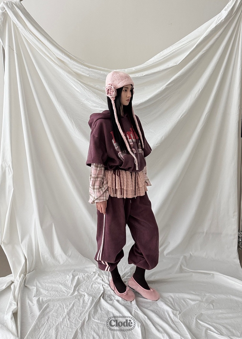 CLODE韓國代購㊣女士新品25秋冬熱賣推薦休閑人氣衛衣假兩件CLODE衛衣