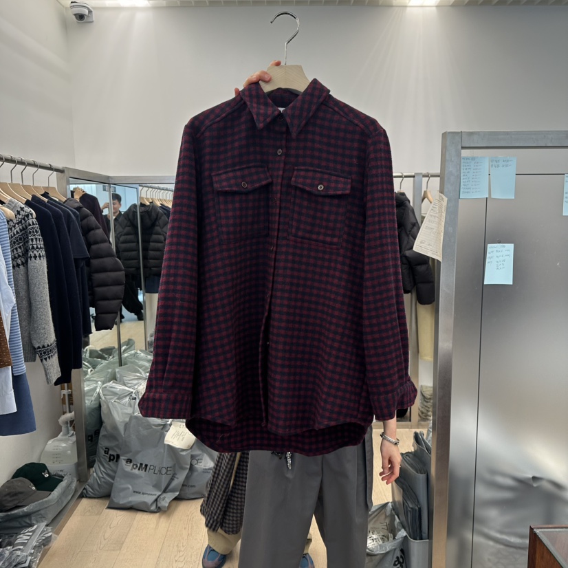 LTMS東大門㊣直郵女裝新品熱賣25秋冬時尚真品襯衫蕾絲衫格紋LTMS襯衫/蕾絲衫圖色2
