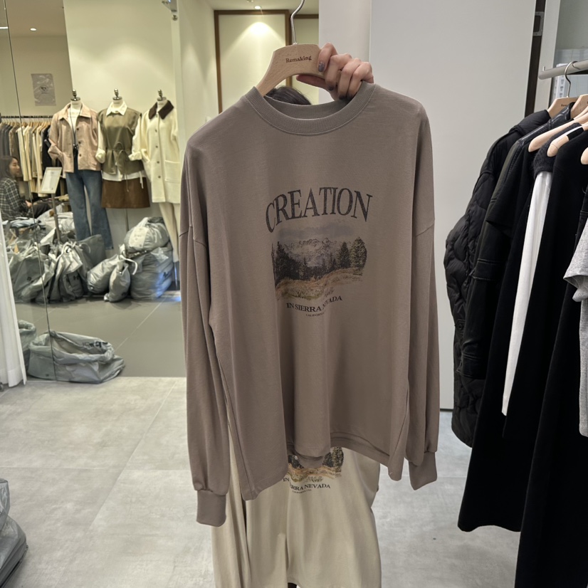 URBANSTORY/REMAKING東大門㊣代購女裝新品時尚人氣長袖T恤Remaking/URBANSTORY長袖T恤圖色2