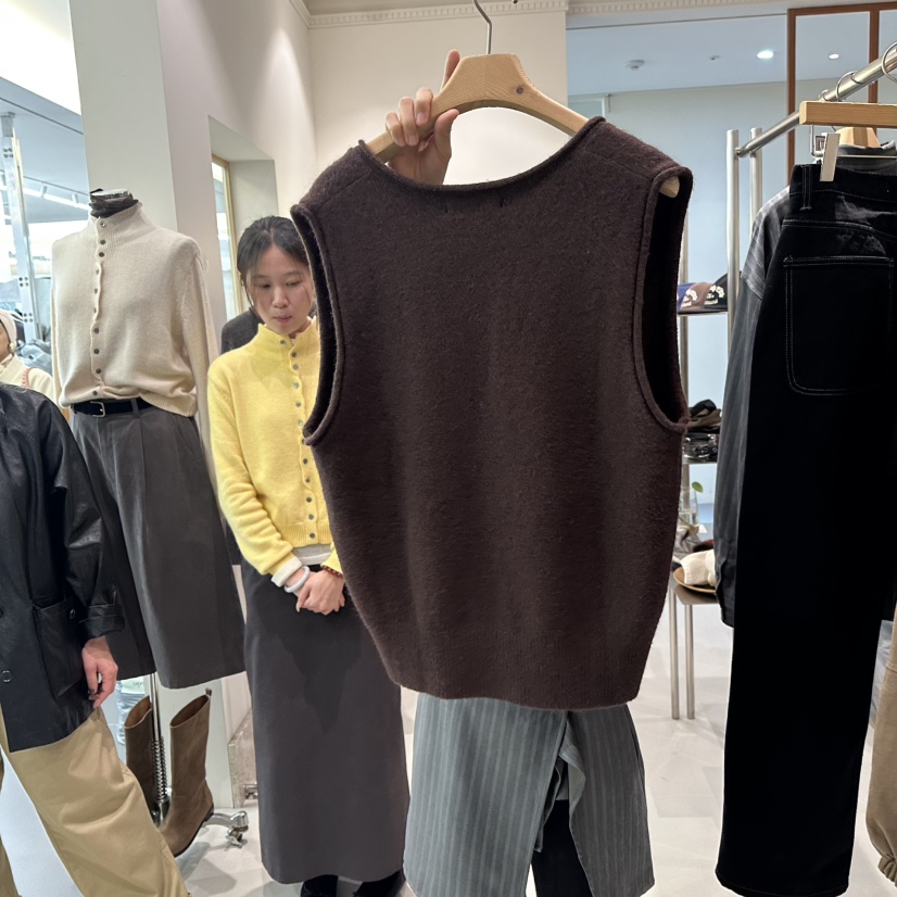 ANDMORE BUTTON韓國代購㊣女裝新款職業熱賣推薦休閑真品馬甲ANDMORE BUTTON馬甲