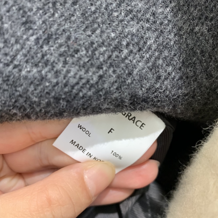 AMY GRACE東大門㊣實拍女裝新品時尚熱賣短款大衣手工羊毛AMY GRACE短款大衣