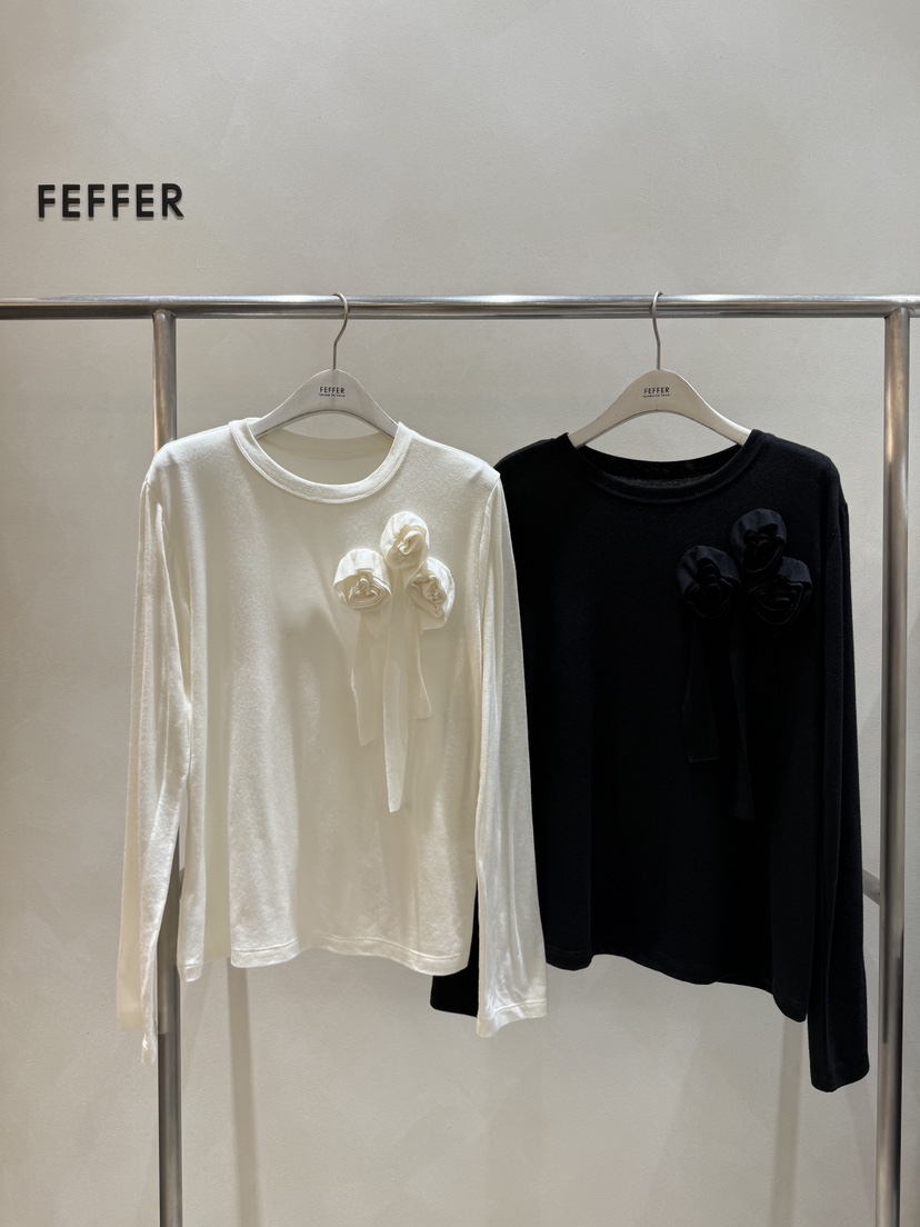 FEFFER東大門㊣代購女裝新品時尚人氣休閑熱賣職業推薦長袖T恤FEFFER長袖T恤