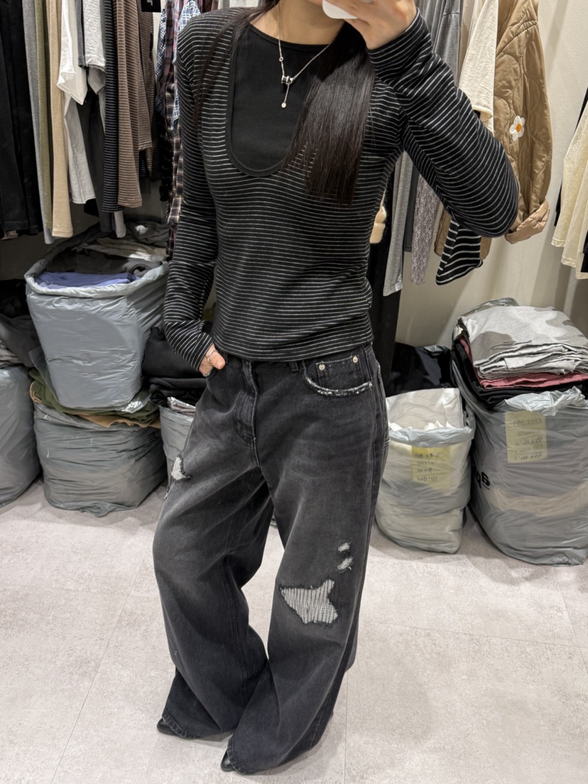 SHIRRING韓國直郵㊣女士新品推薦人氣熱賣職業時尚休閑長袖T恤SHIRRING長袖T恤