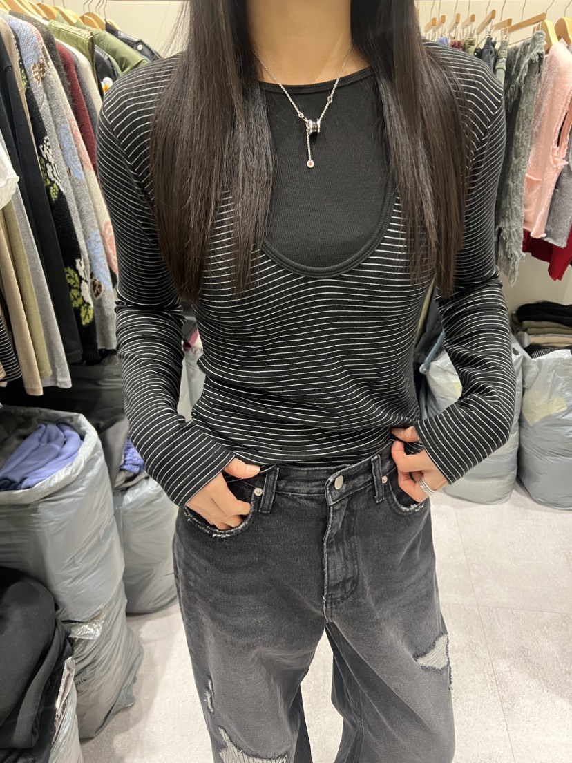 SHIRRING韓國直郵㊣女士新品推薦人氣熱賣職業時尚休閑長袖T恤SHIRRING長袖T恤