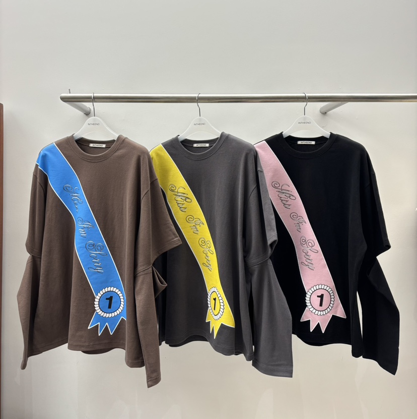 INTHEEND韓國直郵㊣女士新款熱賣人氣休閑推薦時尚真品長袖T恤INTHEEND長袖T恤