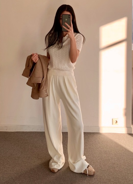 EIGHTGLOW東大門㊣代購女裝新款真品推薦休閑休閑褲不含腰帶EIGHTGLOW休閑褲圖色2