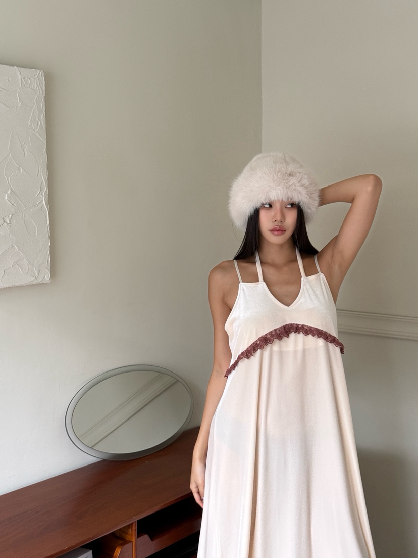 MAISONDEGLORY東大門㊣直郵女士新款真品推薦熱賣連衣裙天鵝絨MAISON DE GLORY連衣裙