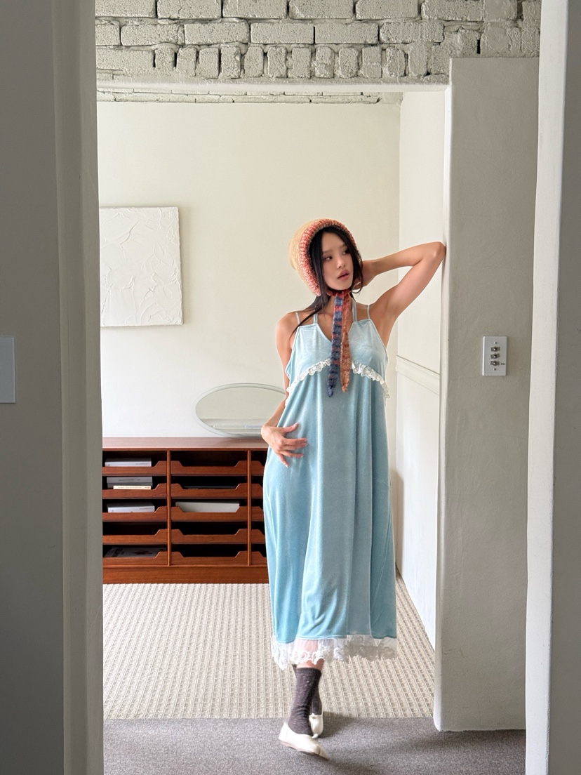 MAISONDEGLORY東大門㊣直郵女士新款真品推薦熱賣連衣裙天鵝絨MAISON DE GLORY連衣裙