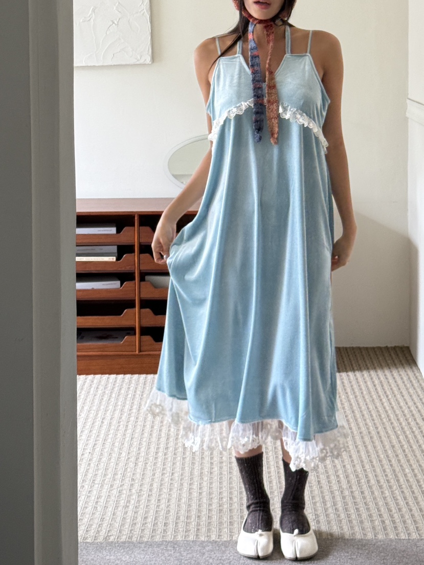 MAISONDEGLORY東大門㊣直郵女士新款真品推薦熱賣連衣裙天鵝絨MAISON DE GLORY連衣裙圖色2