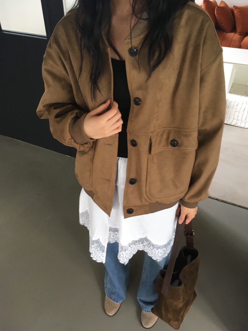 CEDARWOOD東大門㊣直郵女裝新品熱賣人氣25秋冬夾克夾棉絎縫絨CEDAR WOOD夾克