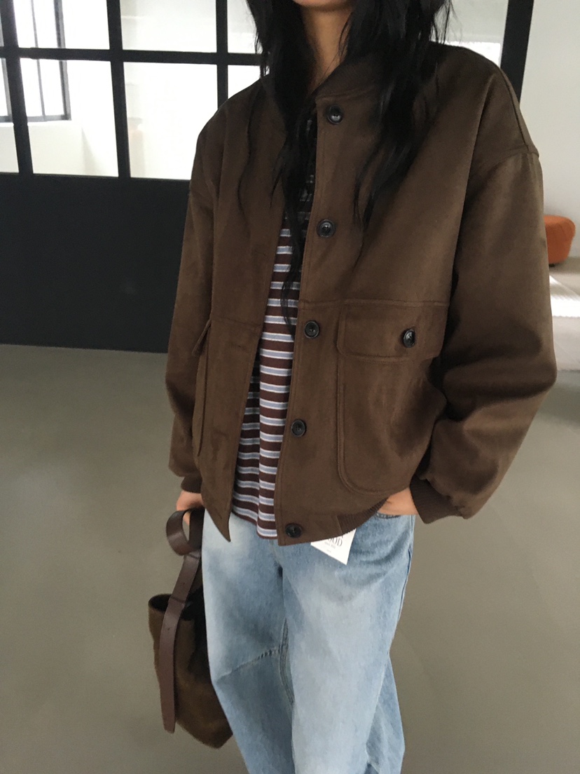 CEDARWOOD東大門㊣直郵女裝新品熱賣人氣25秋冬夾克夾棉絎縫絨CEDAR WOOD夾克