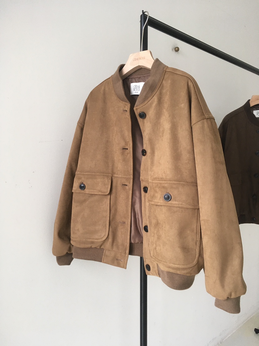 CEDARWOOD東大門㊣直郵女裝新品熱賣人氣25秋冬夾克夾棉絎縫絨CEDAR WOOD夾克圖色2