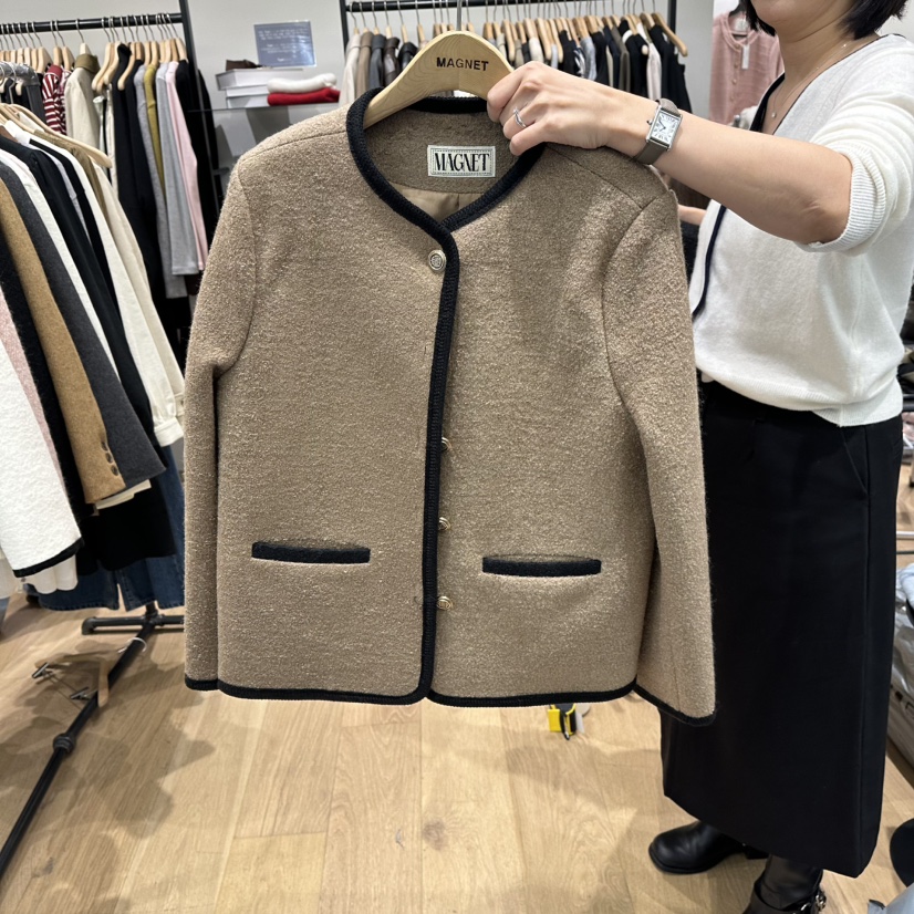 M.G.N韓國直郵㊣女裝新品真品熱賣人氣職業25秋冬夾克羊毛MAGNET夾克圖色2
