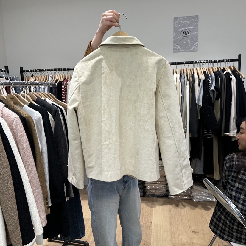 M.G.N韓國代購㊣女裝新品時尚熱賣人氣真品推薦夾克絨面革MAGNET夾克
