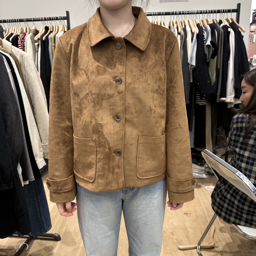 M.G.N韓國代購㊣女裝新品時尚熱賣人氣真品推薦夾克絨面革MAGNET夾克