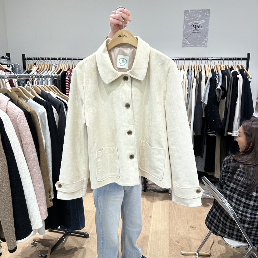M.G.N韓國代購㊣女裝新品時尚熱賣人氣真品推薦夾克絨面革MAGNET夾克圖色3