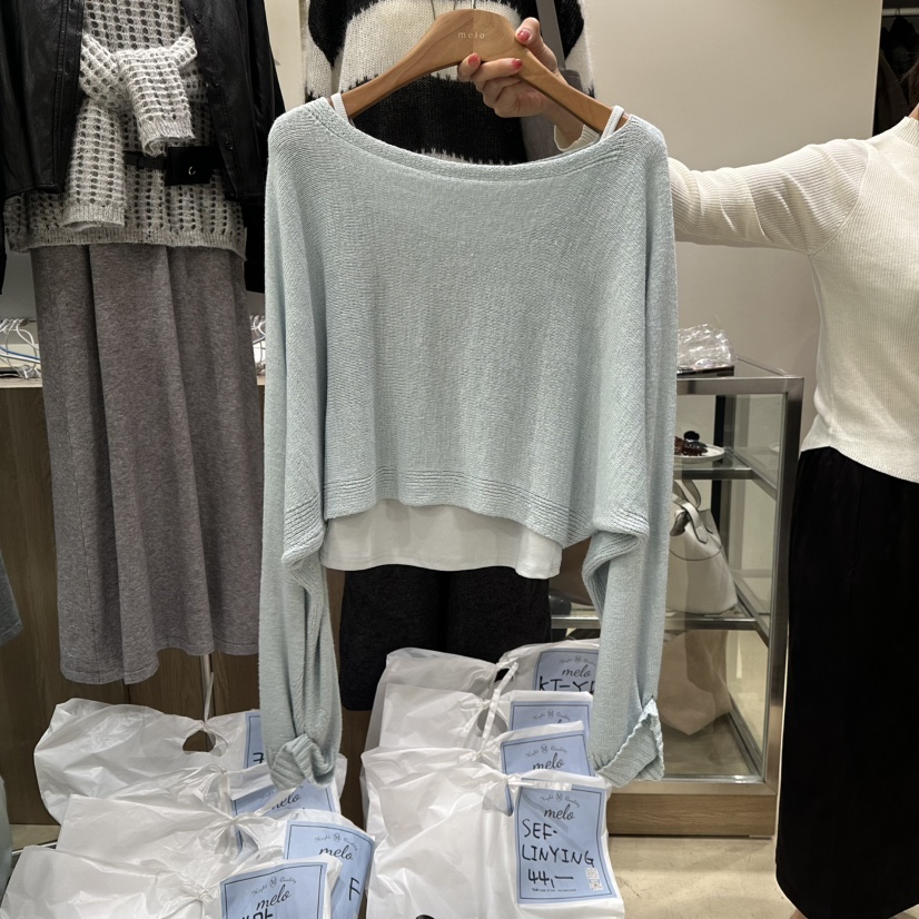 MELO東大門㊣實拍女裝新品時尚真品休閑人氣推薦熱賣套裝短款MELO套裝圖色2