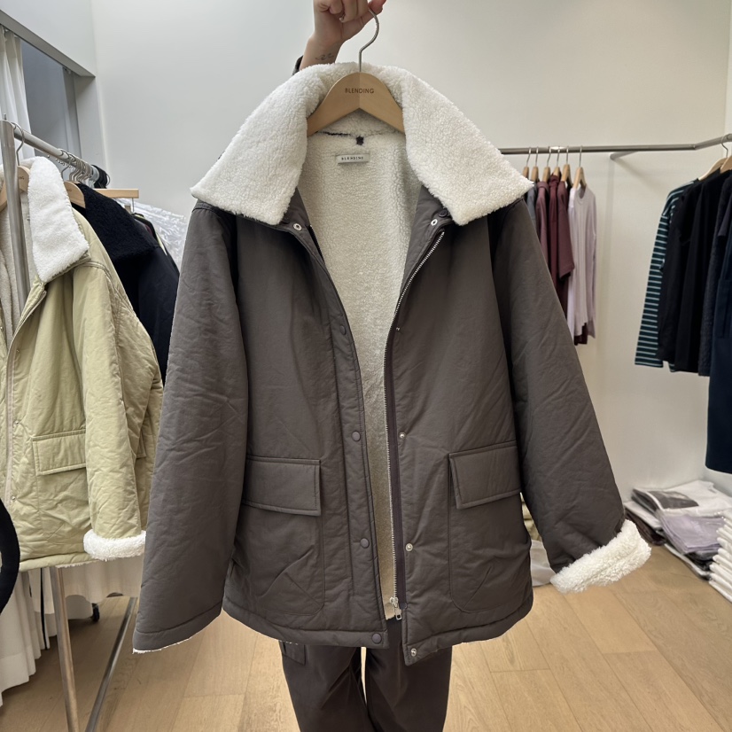 BLENDING-p東大門㊣實拍女裝新款25秋冬人氣職業短款羽絨服BLENDING-p短款羽絨服圖色2