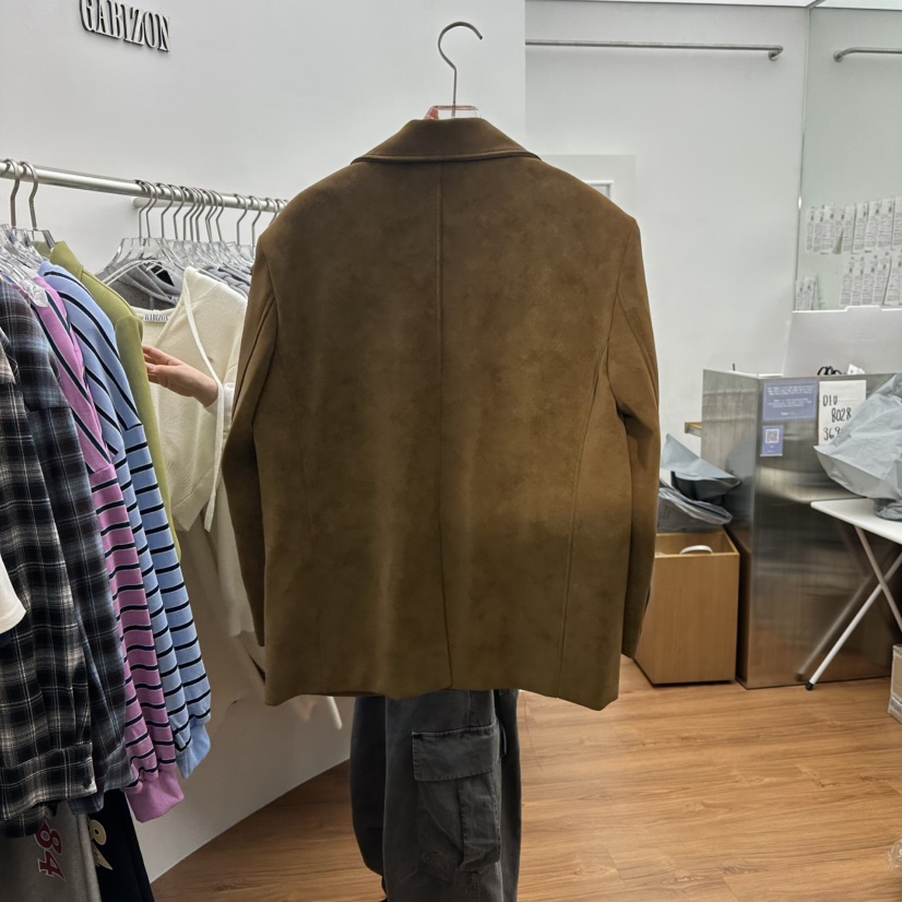 GABIZON東大門㊣直郵女裝新款職業25秋冬推薦真品夾克絨面革GABIZON夾克
