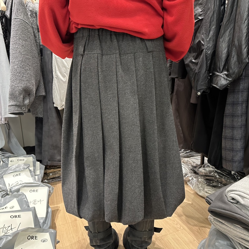 ORE-P韓國直郵㊣女裝新品時尚職業人氣推薦25秋冬長裙不含腰帶ORE長裙