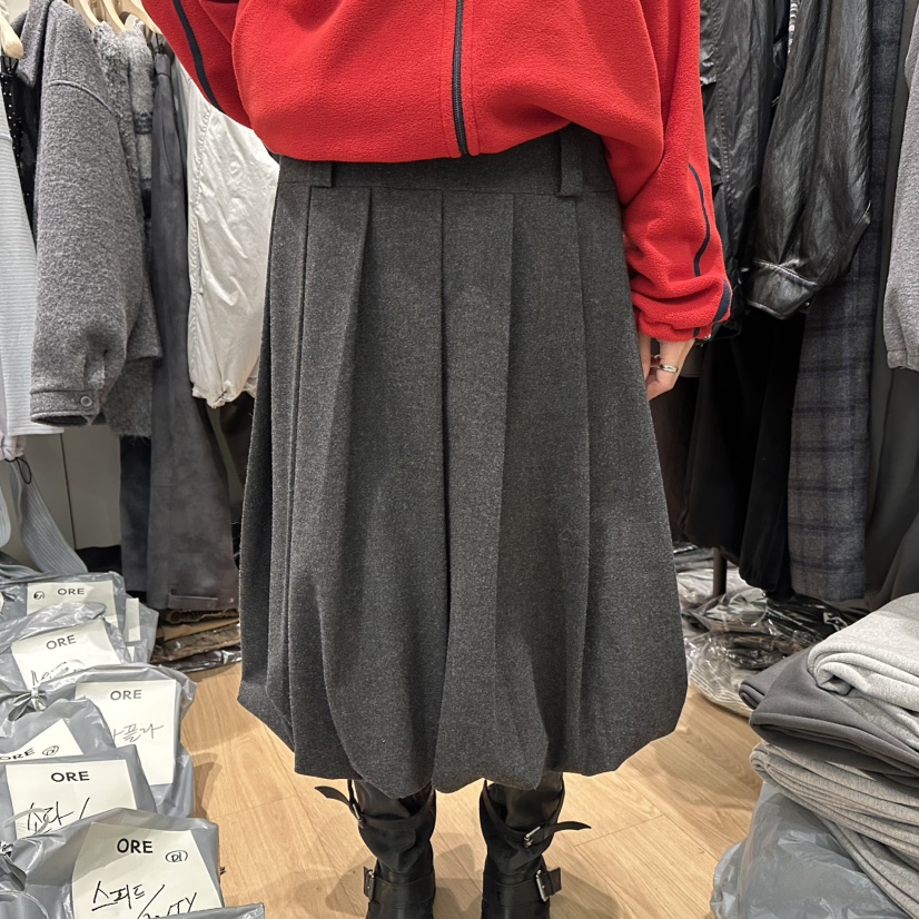 ORE-P韓國直郵㊣女裝新品時尚職業人氣推薦25秋冬長裙不含腰帶ORE長裙圖色2
