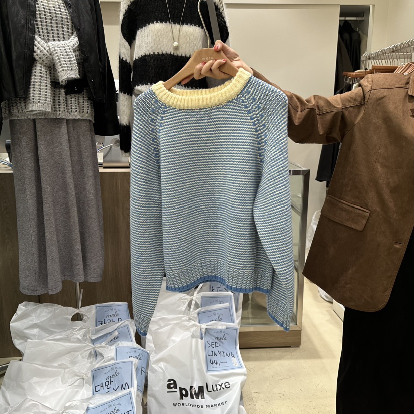 MELO東大門㊣代購女裝新款職業推薦時尚人氣休閑熱賣真品毛衣MELO毛衣圖色3