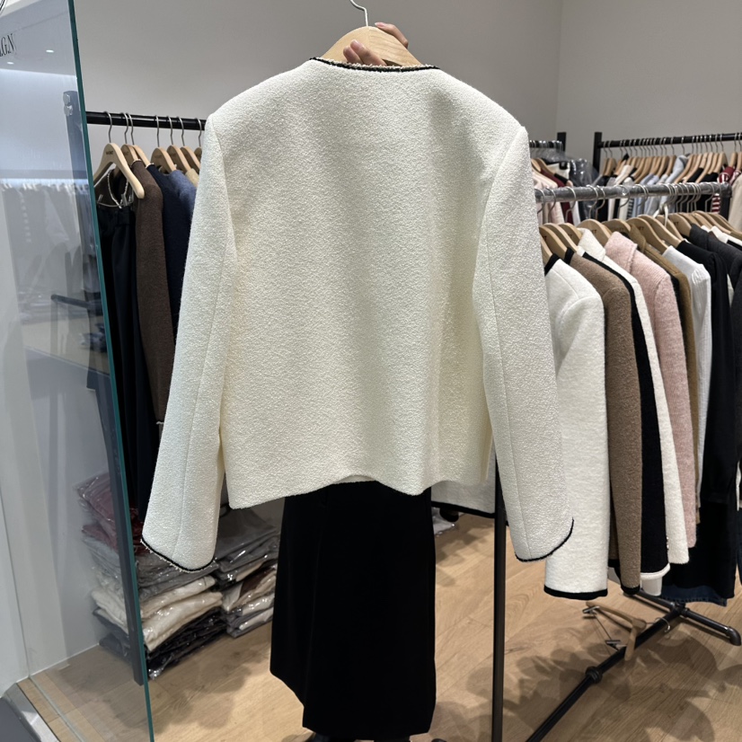 M.G.N東大門㊣代購女裝新品25秋冬推薦職業休閑夾克粗花呢MAGNET夾克