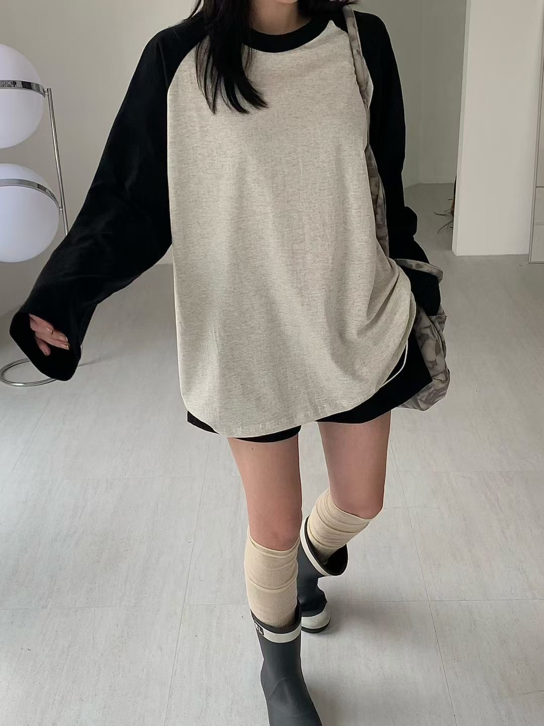 VICTORIA韓國代購㊣女裝新款25秋冬人氣休閑職業推薦長袖T恤VICTORIA長袖T恤圖色3