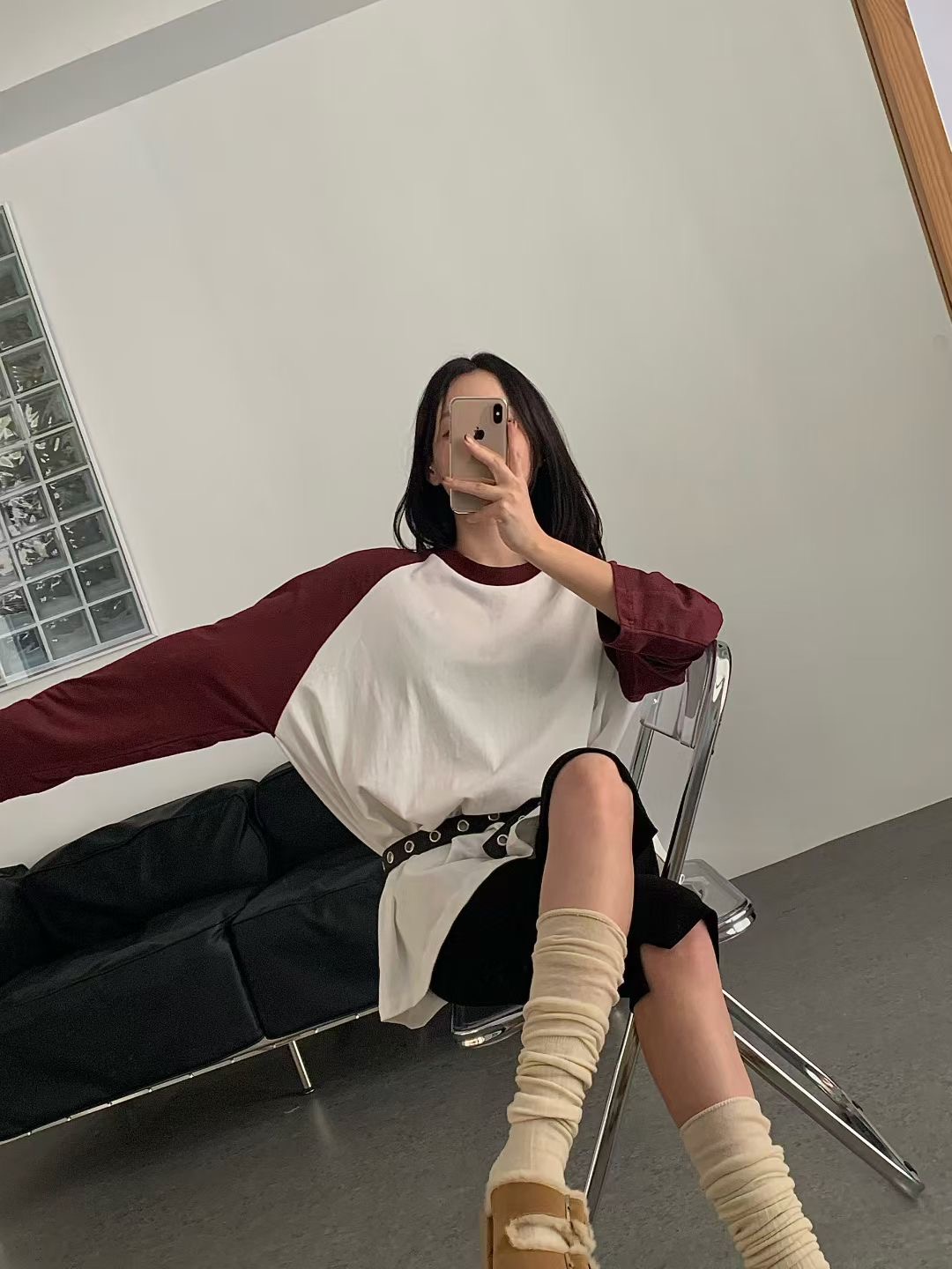VICTORIA韓國代購㊣女裝新款25秋冬人氣休閑職業推薦長袖T恤VICTORIA長袖T恤圖色4