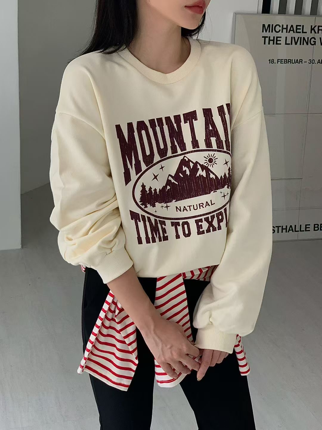 VICTORIA韓國直郵㊣女裝新款休閑職業熱賣真品人氣時尚衛衣VICTORIA衛衣圖色2