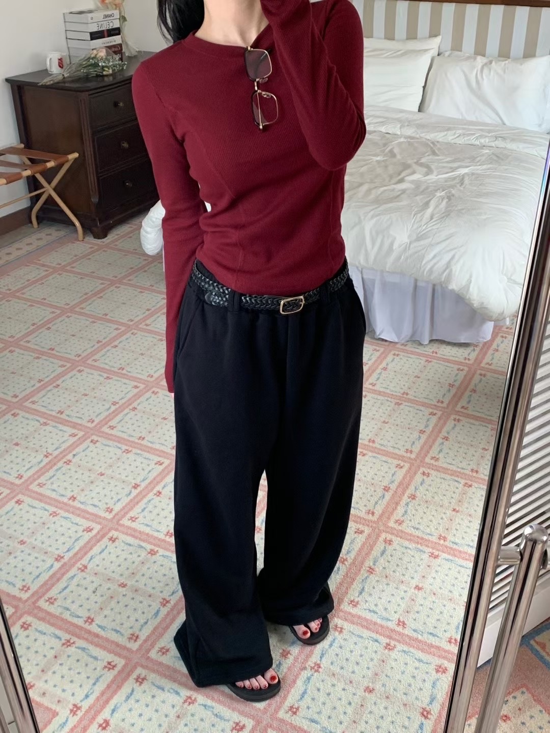VICTORIA東大門㊣代購女裝新款熱賣真品職業休閑褲不含腰帶VICTORIA休閑褲圖色2