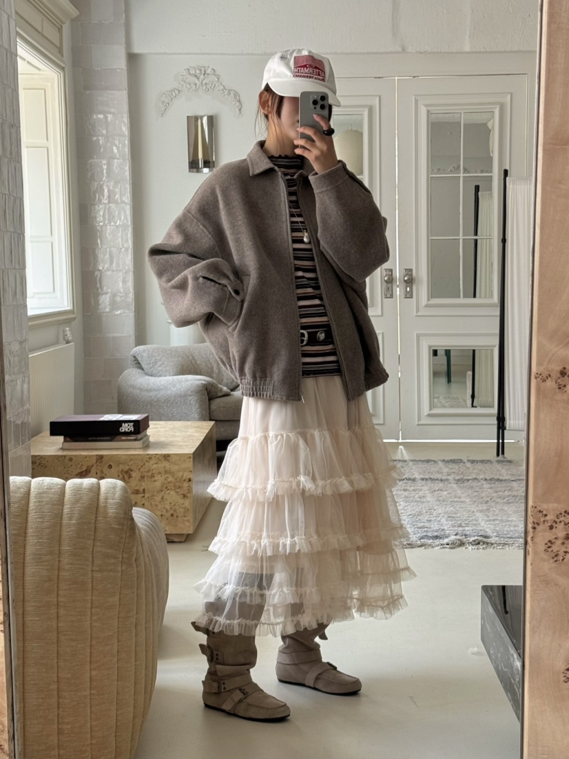 PEBBLE東大門㊣直郵女士新款人氣真品時尚25秋冬休閑短款大衣PEBBLE/LAYER短款大衣