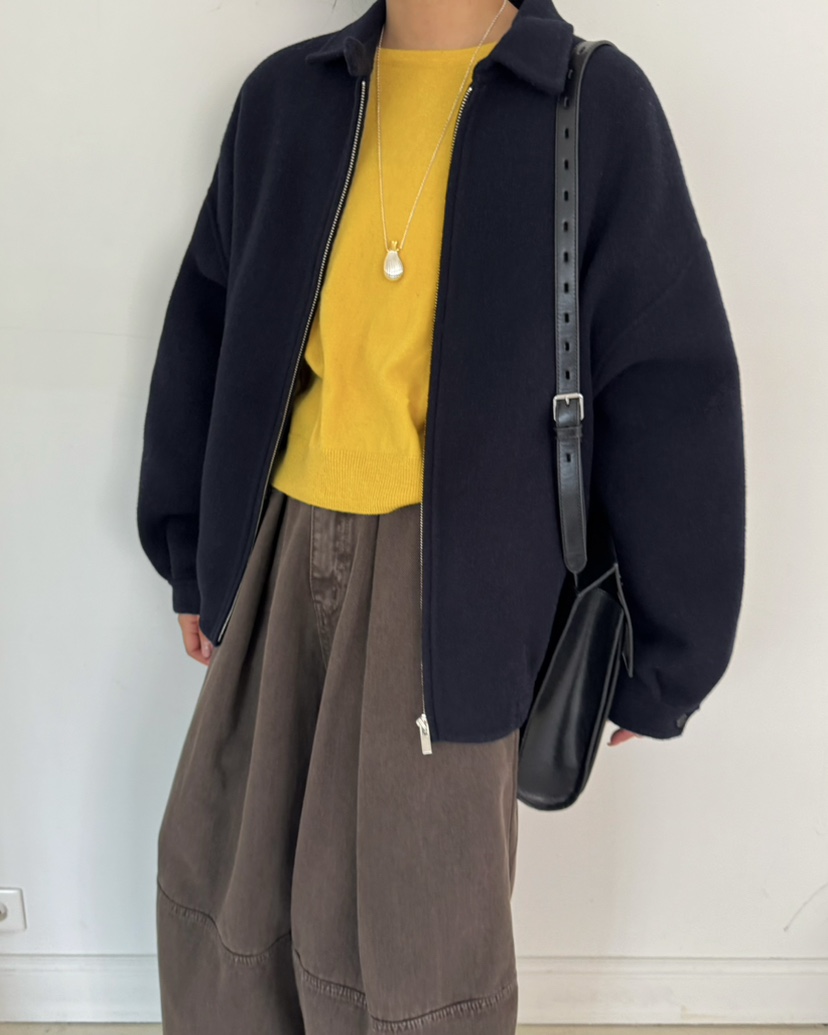 PEBBLE東大門㊣直郵女士新款人氣真品時尚25秋冬休閑短款大衣PEBBLE/LAYER短款大衣