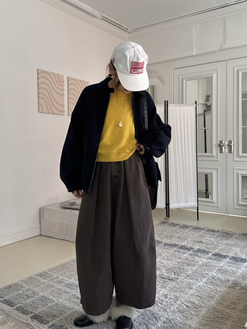 PEBBLE東大門㊣直郵女士新款人氣真品時尚25秋冬休閑短款大衣PEBBLE/LAYER短款大衣
