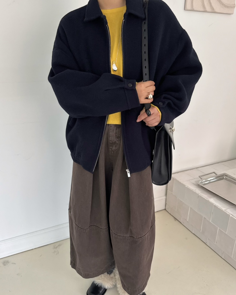 PEBBLE東大門㊣直郵女士新款人氣真品時尚25秋冬休閑短款大衣PEBBLE/LAYER短款大衣