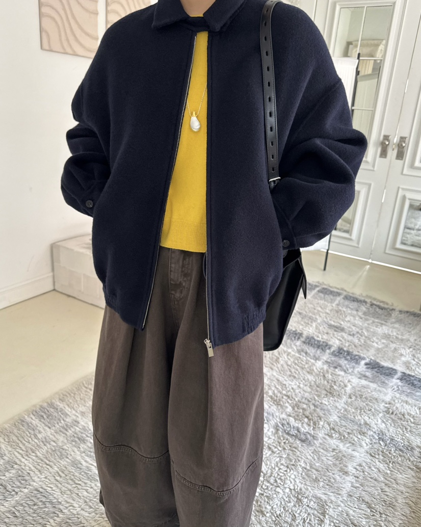PEBBLE東大門㊣直郵女士新款人氣真品時尚25秋冬休閑短款大衣PEBBLE/LAYER短款大衣
