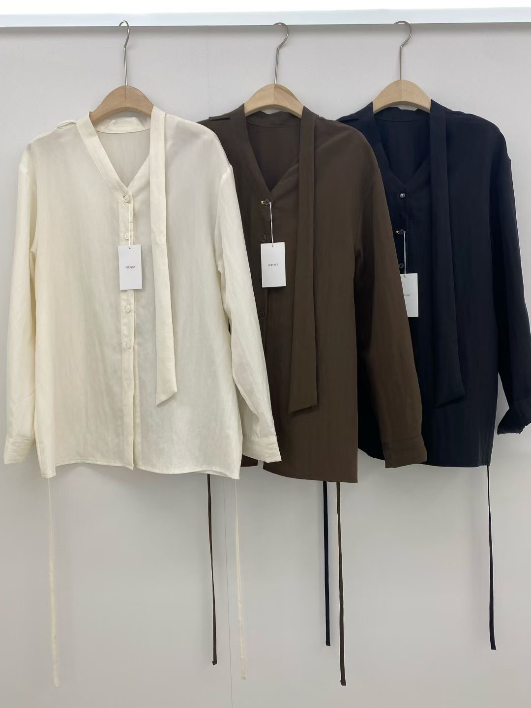 FERVENT韓國代購㊣女裝新品推薦熱賣真品人氣25秋冬襯衫蕾絲衫FERVENT襯衫/蕾絲衫圖色2左二色