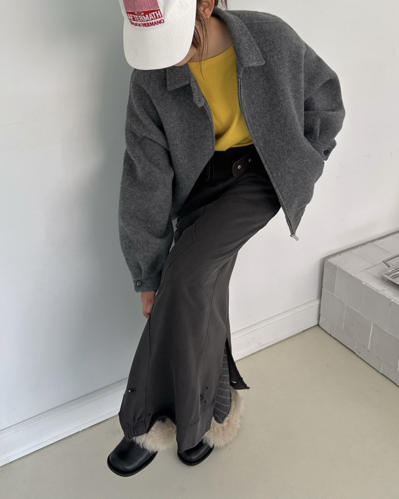 PEBBLE韓國代購㊣女士新款休閑人氣推薦職業時尚熱賣25秋冬長裙PEBBLE/LAYER長裙