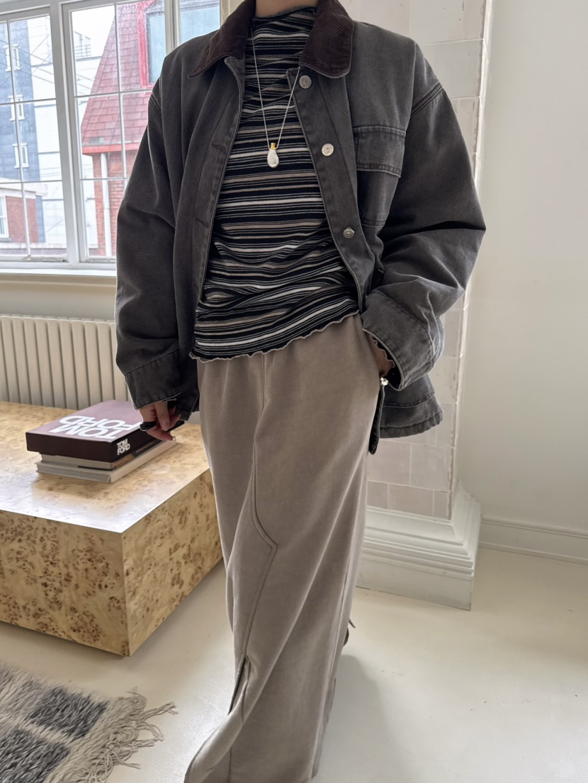 PEBBLE韓國代購㊣女士新款休閑人氣推薦職業時尚熱賣25秋冬長裙PEBBLE/LAYER長裙