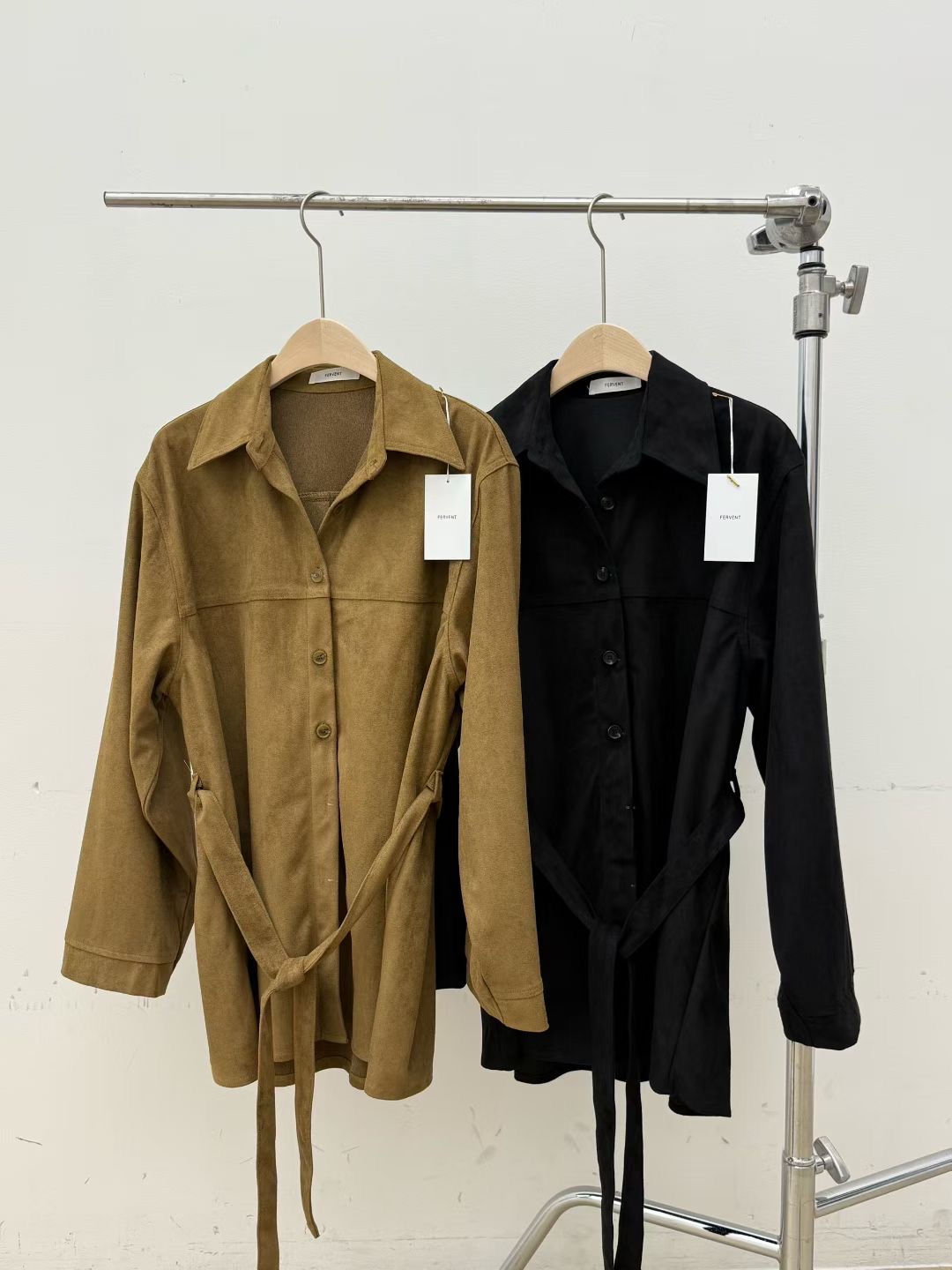 FERVENT東大門㊣直郵女士新品25秋冬真品時尚人氣夾克含腰帶FERVENT夾克
