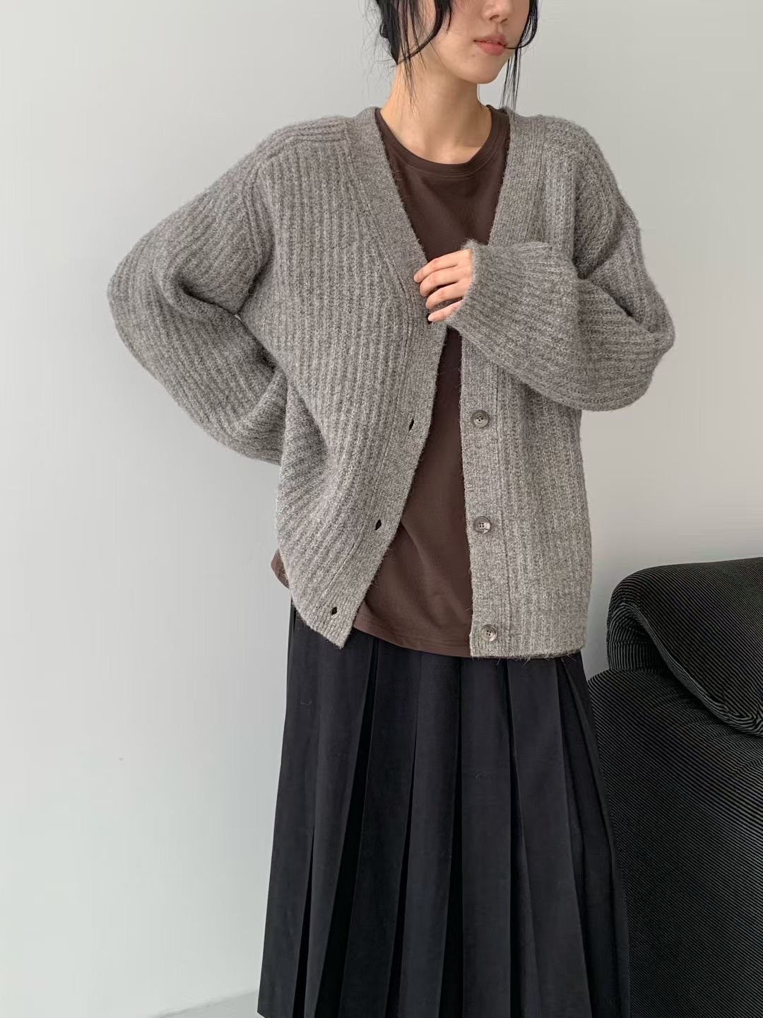 FERVENT韓國直郵㊣女裝新款休閑真品時尚職業人氣25秋冬針織衫FERVENT針織衫