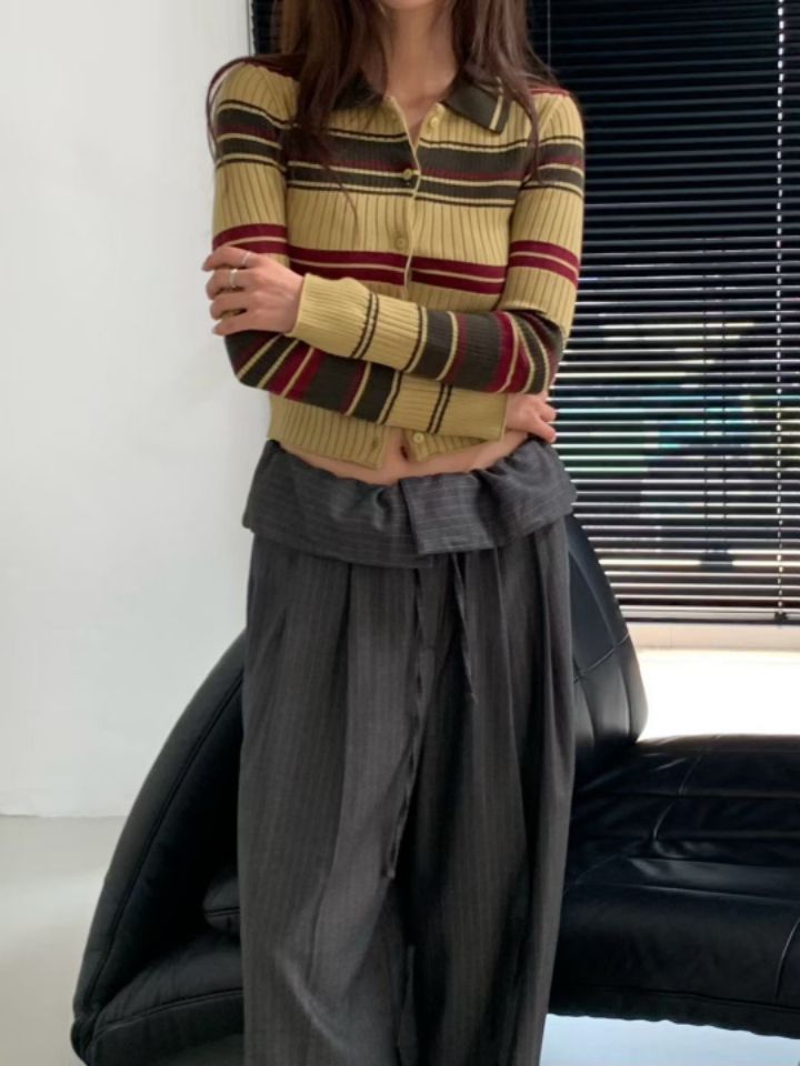 STAY HERE韓國直郵㊣女裝新品推薦職業人氣時尚熱賣針織衫STAY HERE針織衫