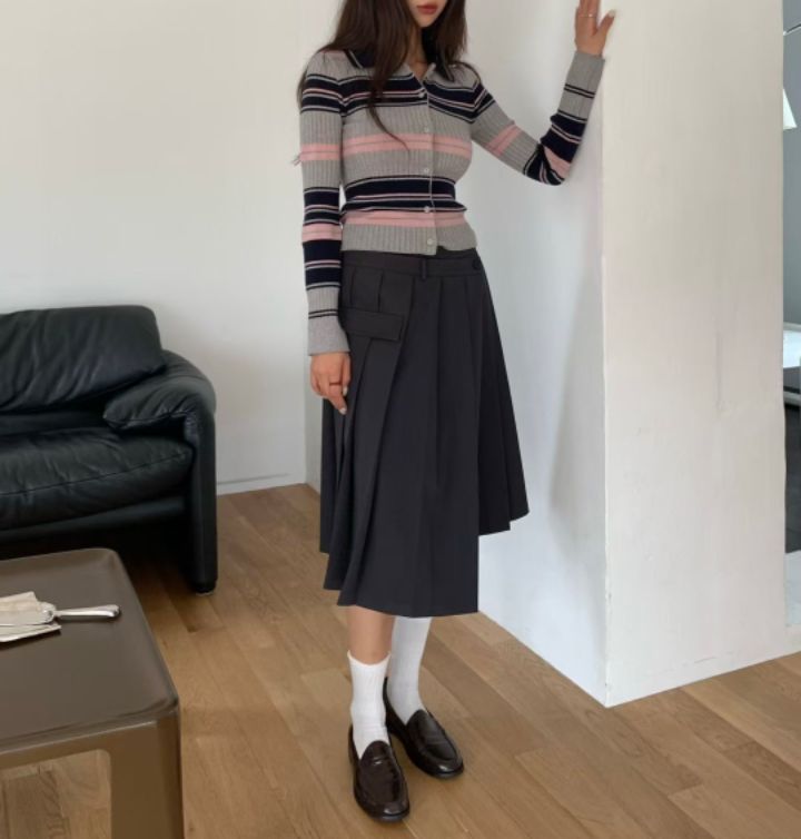 STAY HERE韓國直郵㊣女裝新品推薦職業人氣時尚熱賣針織衫STAY HERE針織衫