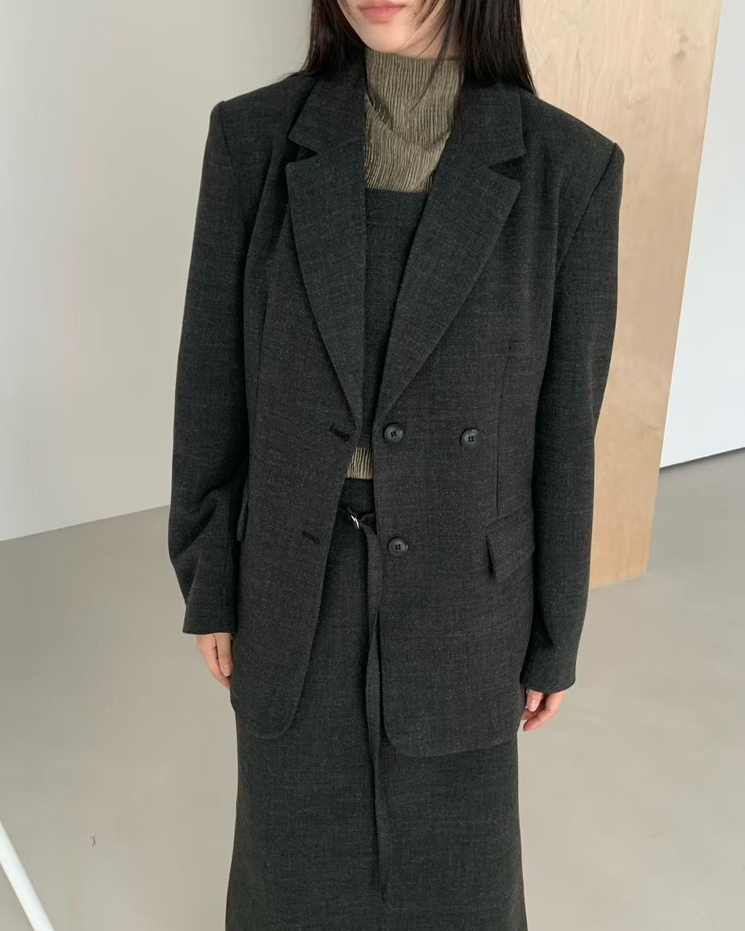 FERVENT東大門㊣代購女裝新品25秋冬職業時尚熱賣真品人氣夾克FERVENT夾克圖色2